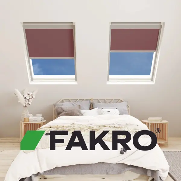 Fakro Blinds in an attic bedroom